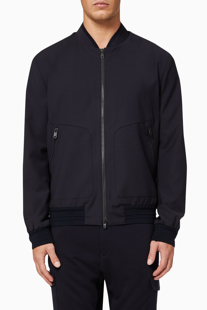 TECHMERINO™ Wash&Go Bomber Jacket, Blue