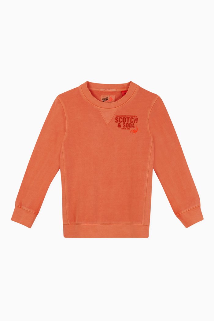 

Artwork Jersey Sweatshirt, Orange