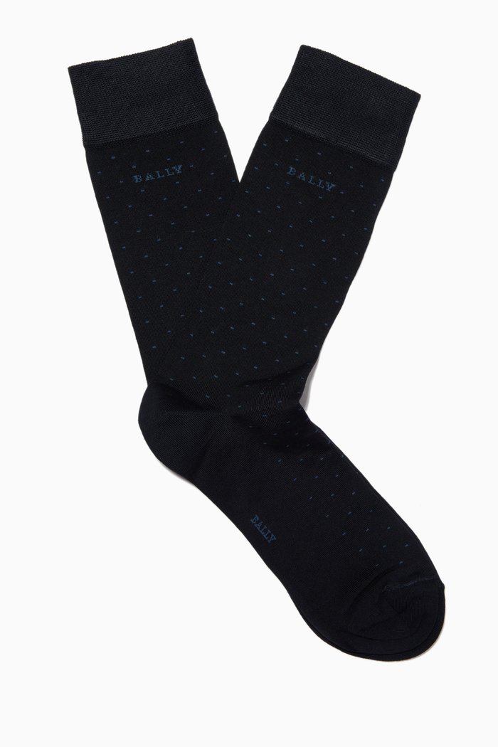 

Polka Dot Socks in Mix Jersey, Blue