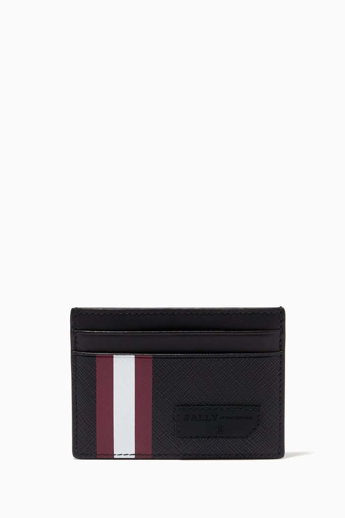 Bhar Card Holder in Coated Canvas, Black