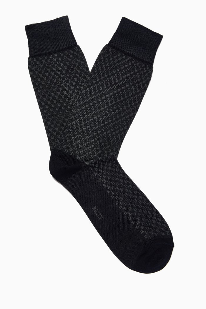 

B-print Socks in Mix Cotton, Blue