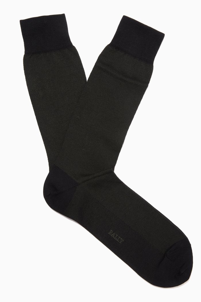 

Logo Socks in Mix Jersey, Black