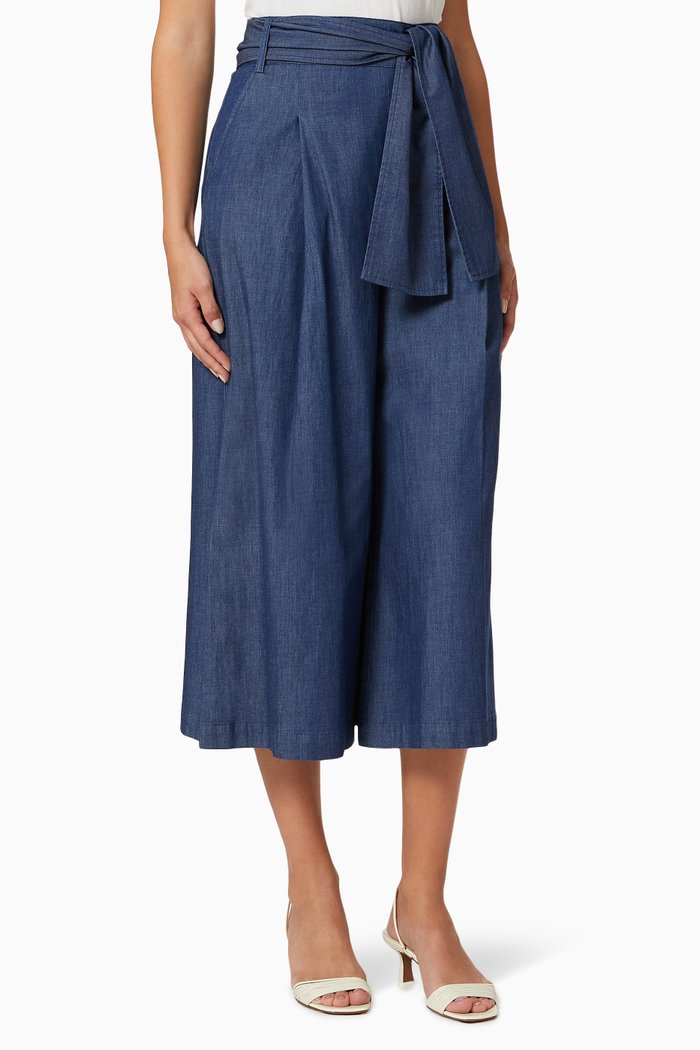 

Alare Culottes in Lightweight Denim, Blue
