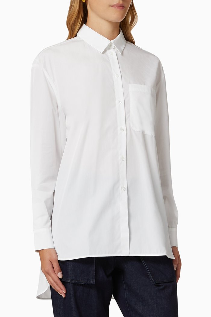 

Bari Shirt in Cotton Poplin, White