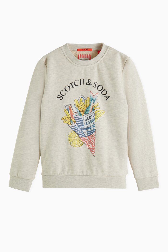 

Artwork Jersey Sweatshirt, Grey