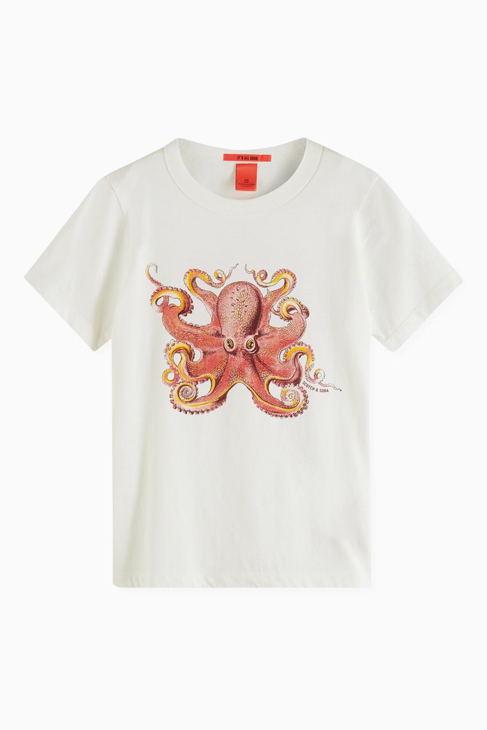 

Photo Print T-shirt in Cotton, Neutral