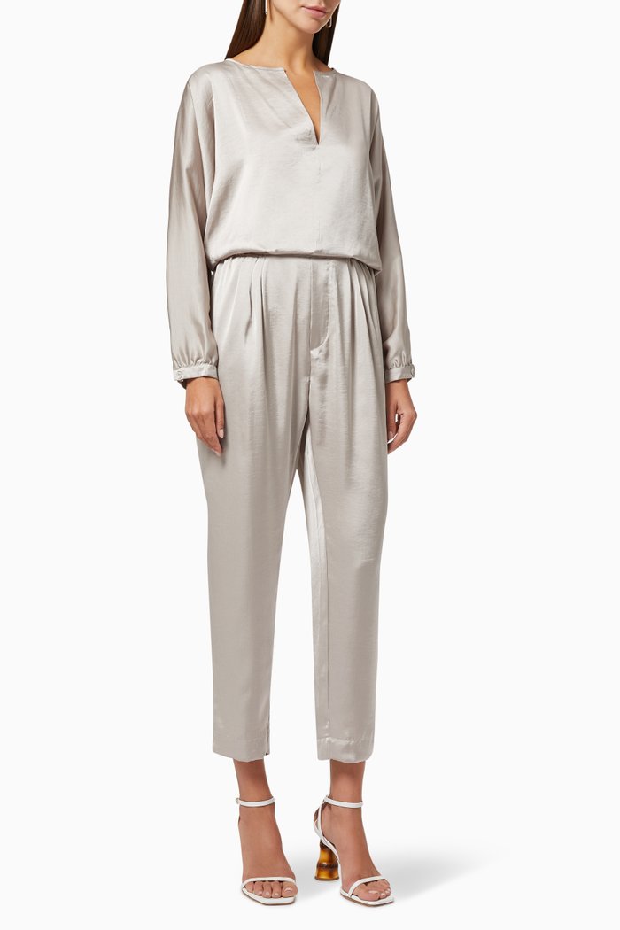 

Neutra Jumpsuit in Satin, Grey