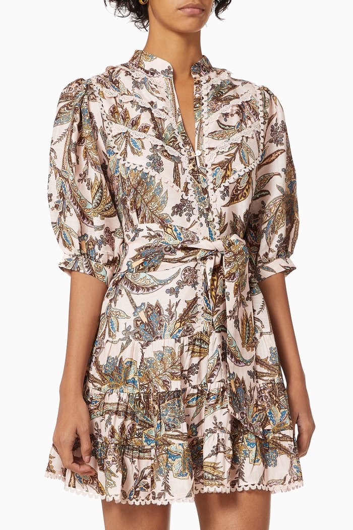 

Estella Yoke Front Mini Dress, Multicolour