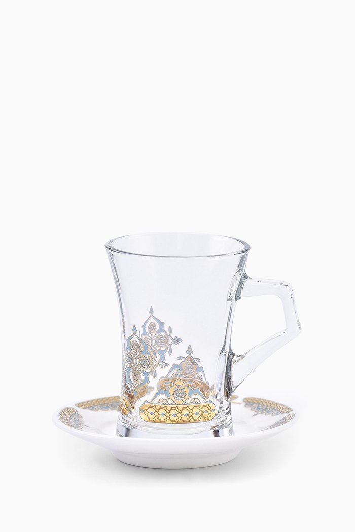 

Rayhan Tea Cup & Saucer, Set of 6, Multicolour