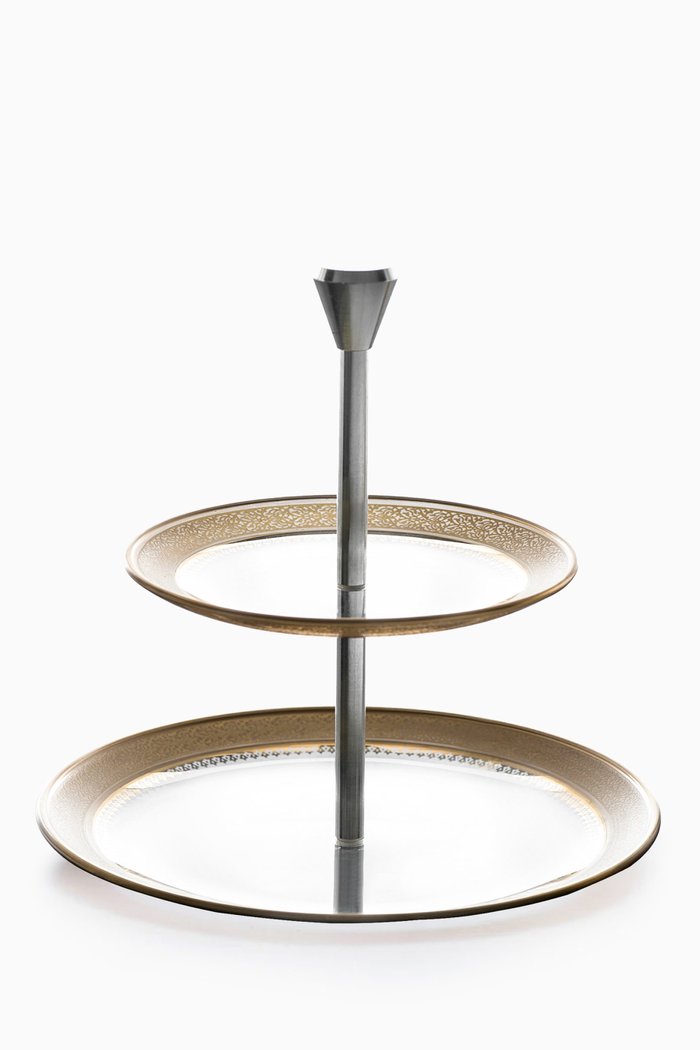 

Cordoba 2-tiered Tray, Gold