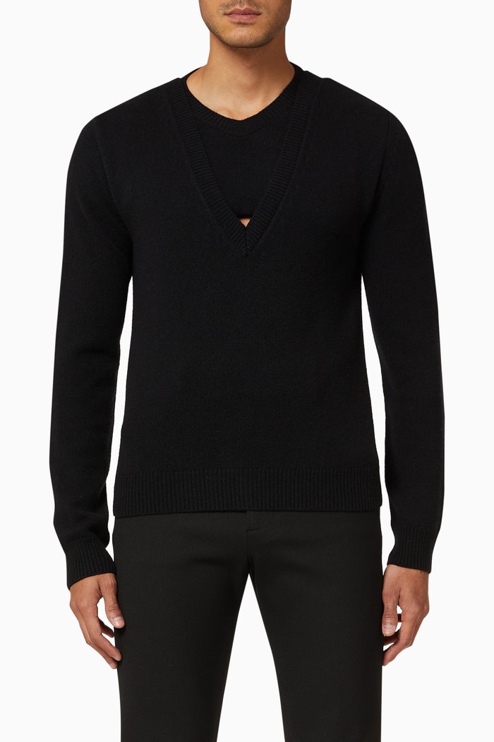 

Sweater in Merino Wool, Black