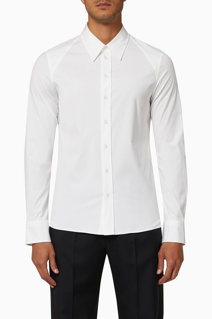 

Shirt in Stretch Cotton Poplin, White