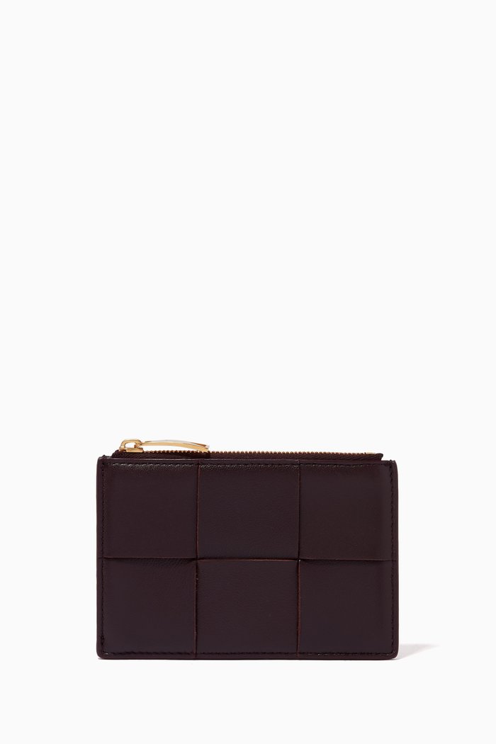 

Card Case in Intrecciato Nappa, Purple