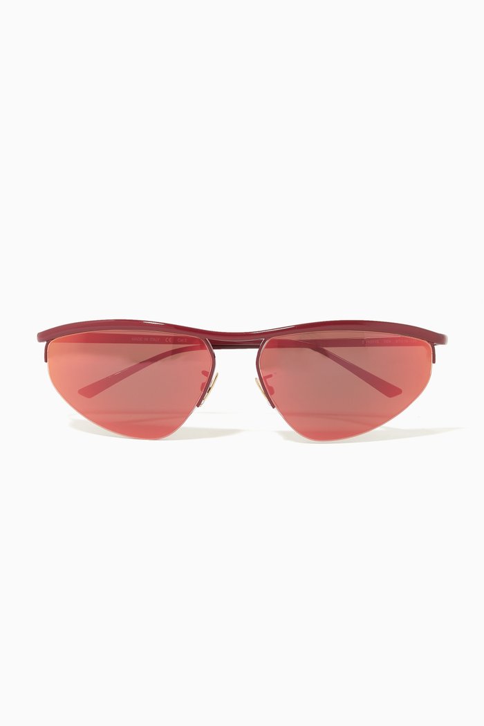 

Oval Panthos Sunglasses, Pink