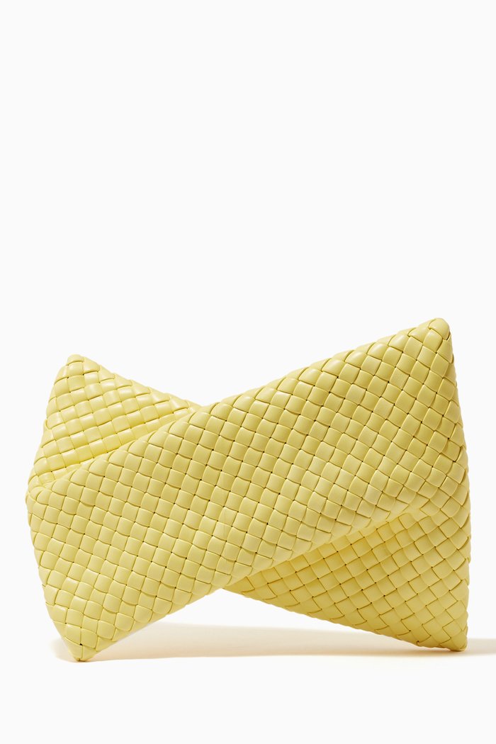 

The Crisscross in Padded Intrecciato Nappa, Yellow