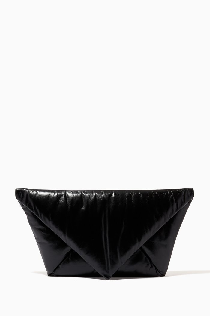

Pouch in Padded Paper Calf, Black