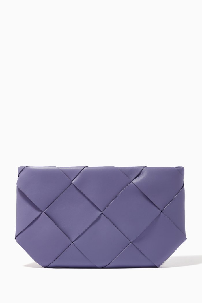 

Pouch in Intreccio Nappa, Purple