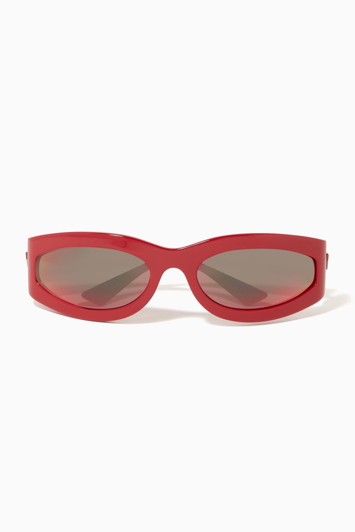 Oval Sunglasses, Red