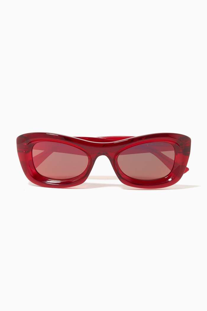 

Rectangular Sunglasses, Red
