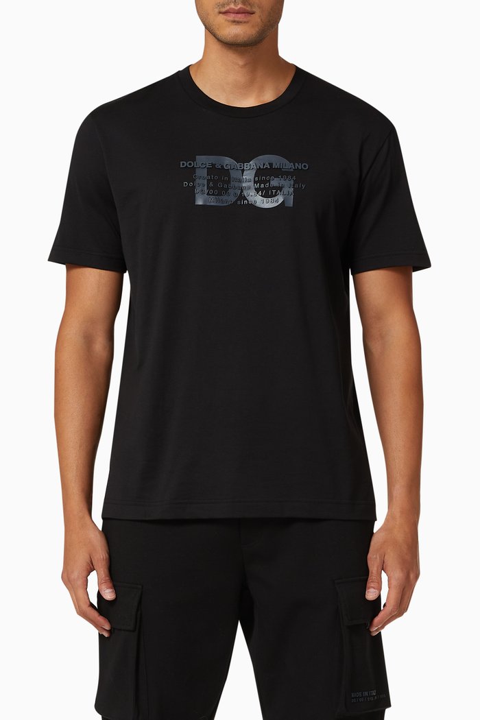 

DG T-shirt in Cotton Jersey, Black