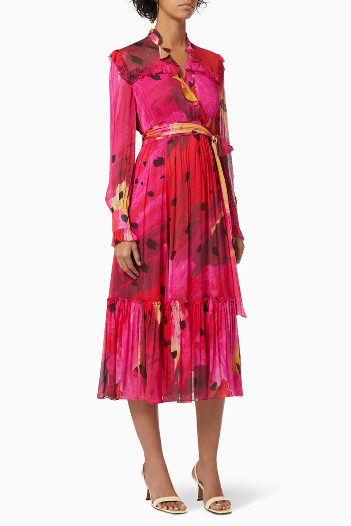 

Meredith Chiffon Midi Dress, Multicolour