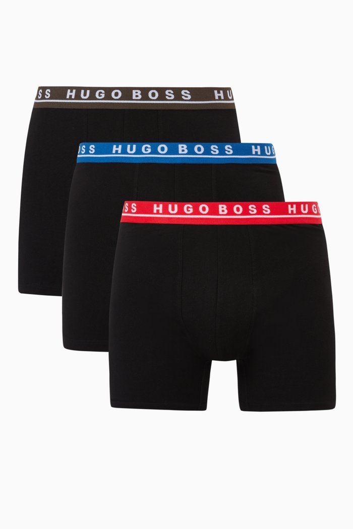 

Stretch Cotton Boxer Briefs, Set of 3, Multicolour