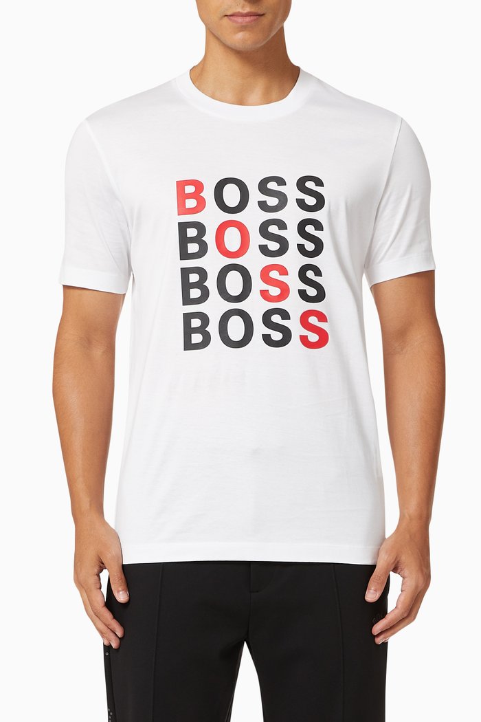 

Tilburt Logo T-shirt in Cotton, White