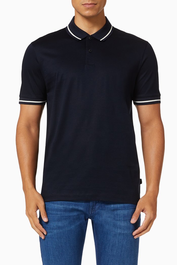 

Parlay Polo T-shirt in Cotton, Blue