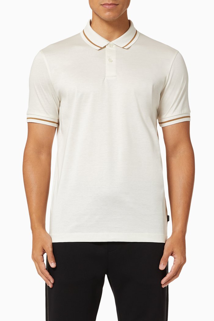 Parlay Polo T-shirt in Cotton, White