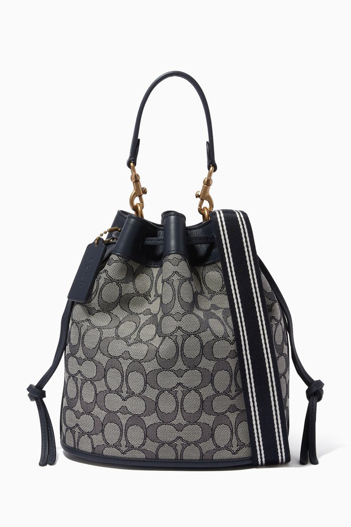 

Field Bucket Bag in Signature Jacquard, Blue