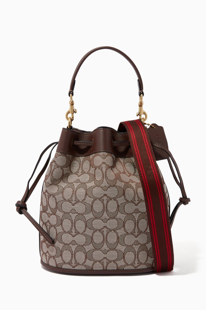 

Field Bucket Bag in Signature Jacquard, Brown