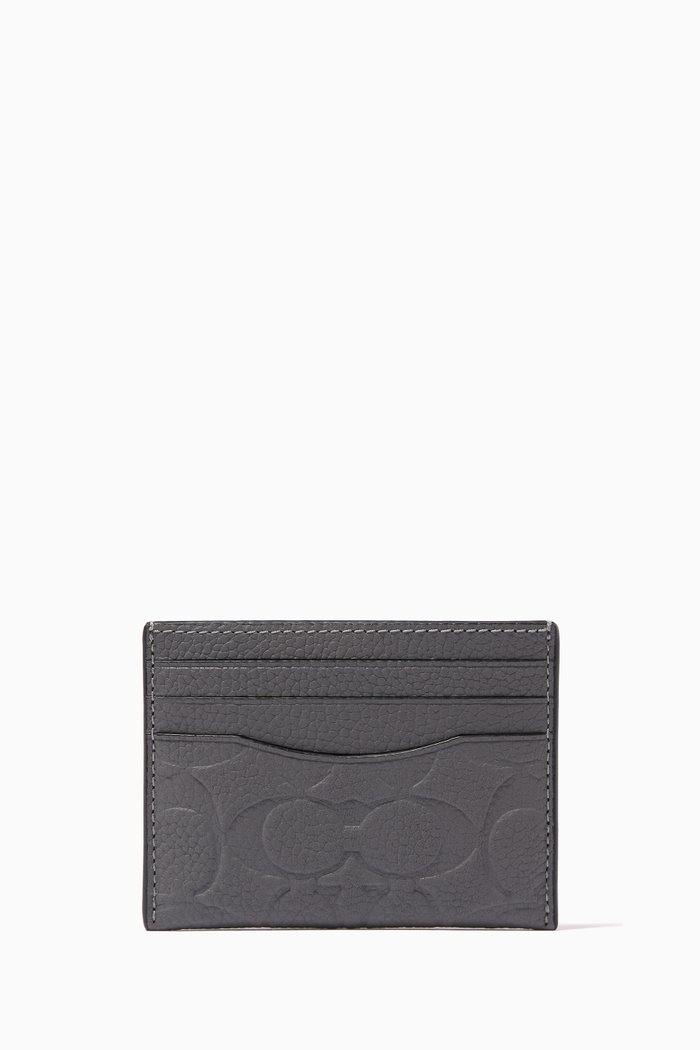

Card Case in Signature Leather, Grey