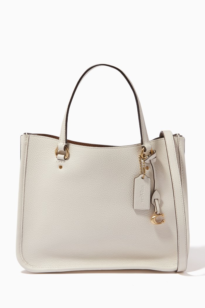 

Tyler Carryall in Pebbled leather, White