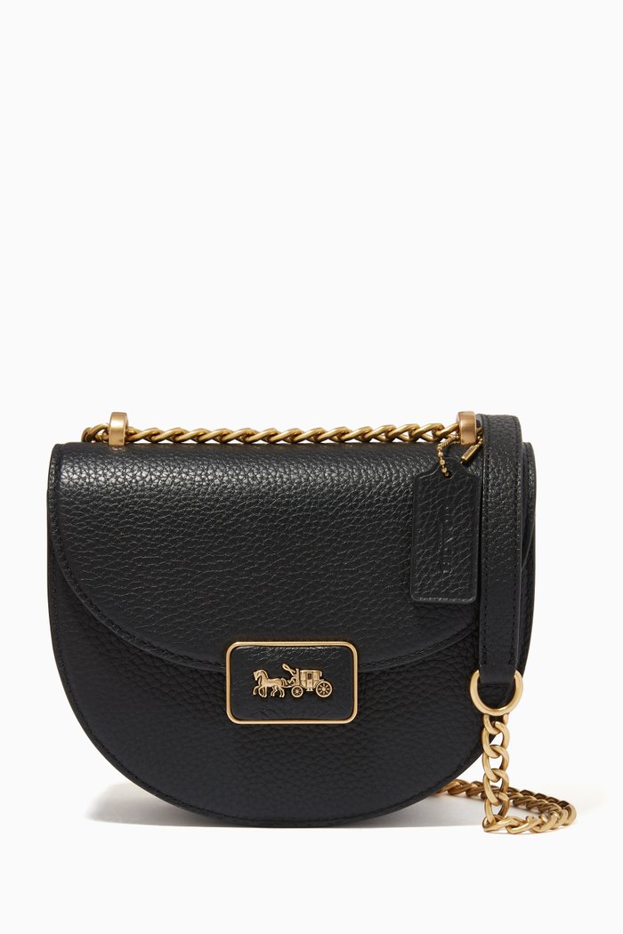 

Alie Saddle Bag in Leather, Black