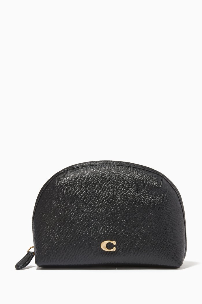 

Julienne Cosmetic Case 17 in Leather, Black