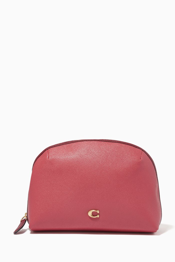 

Julienne Cosmetic Case 22 in Leather, Red