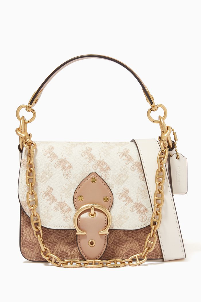 

Beat Shoulder Bag 18 in Signature Canvas, Neutral