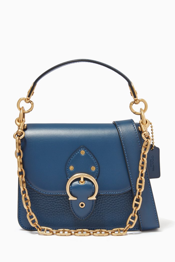 

Beat Shoulder Bag 18 in Leather, Blue