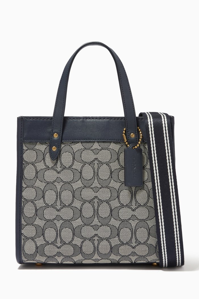 

Field Tote 22 in Signature Jacquard, Blue