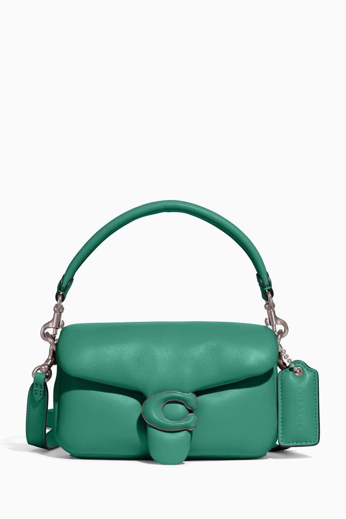 

Pillow Tabby Shoulder Bag 18 in Nappa Leather, Green