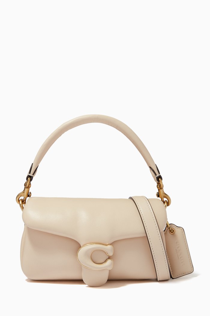 

Pillow Tabby Shoulder Bag 18 in Nappa Leather, Neutral
