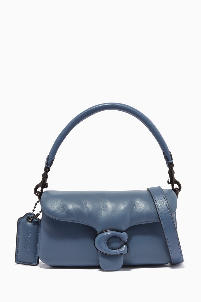 

Pillow Tabby Shoulder Bag 18 in Nappa Leather, Blue