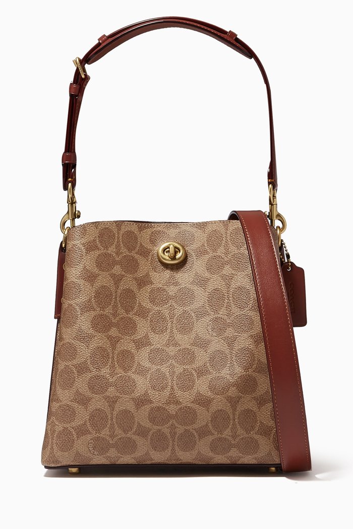 

Willow Bucket Bag in Signature Canvas, Neutral