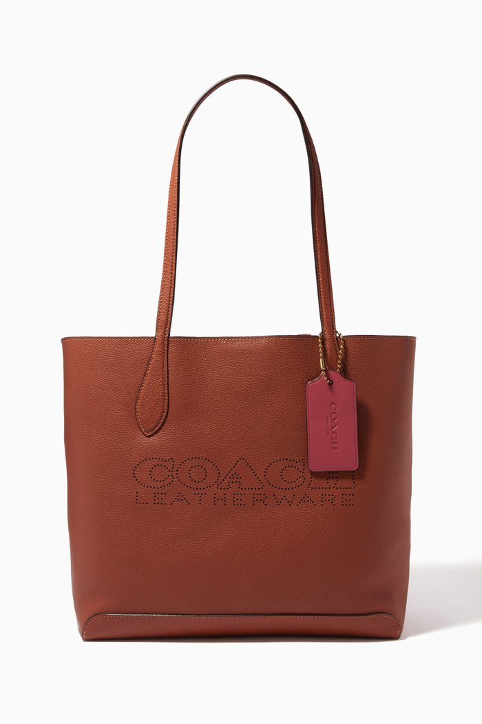 

Kia Colour Block Tote Bag in Grained Leather, Multicolour