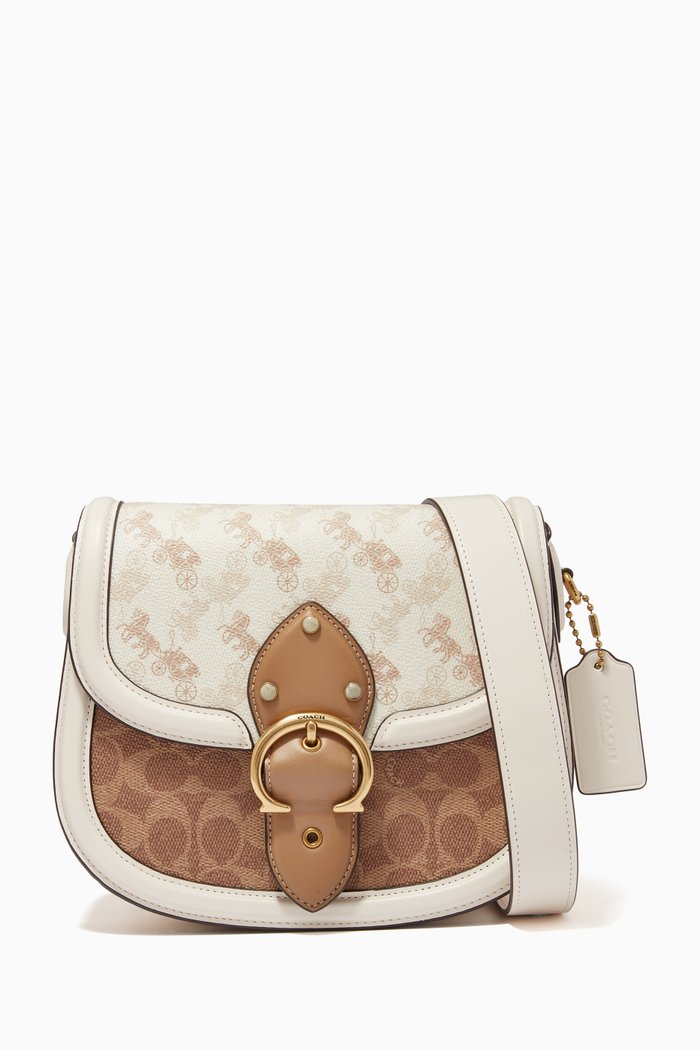 

Beat Saddle Bag in Signature Canvas, Brown