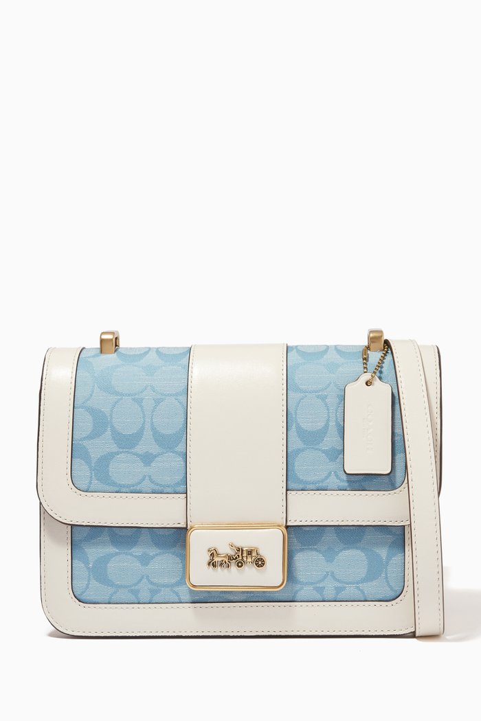 

Alie Shoulder Bag in Signature Chambray, Blue