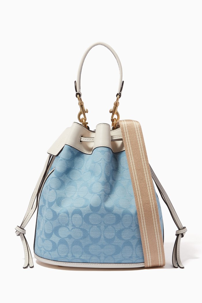 

Field Bucket Bag in Signature Chambray, Blue