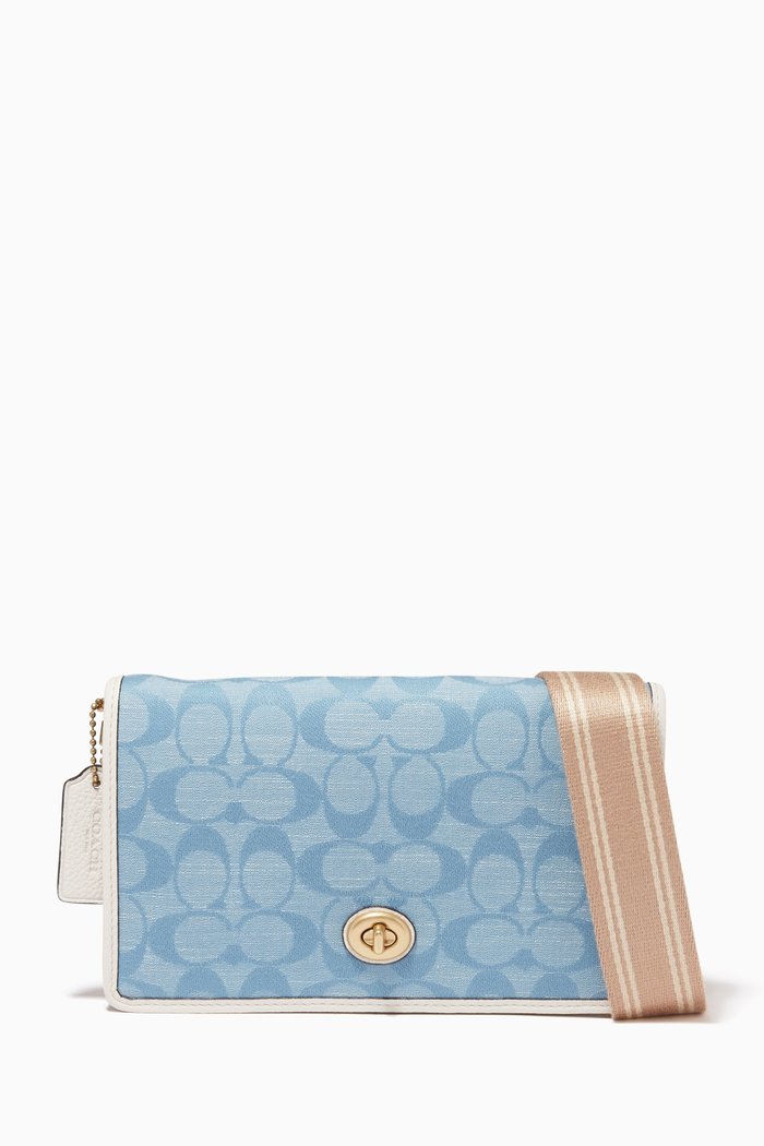 

Hayden Crossbody Clutch in Signature Chambray, Blue