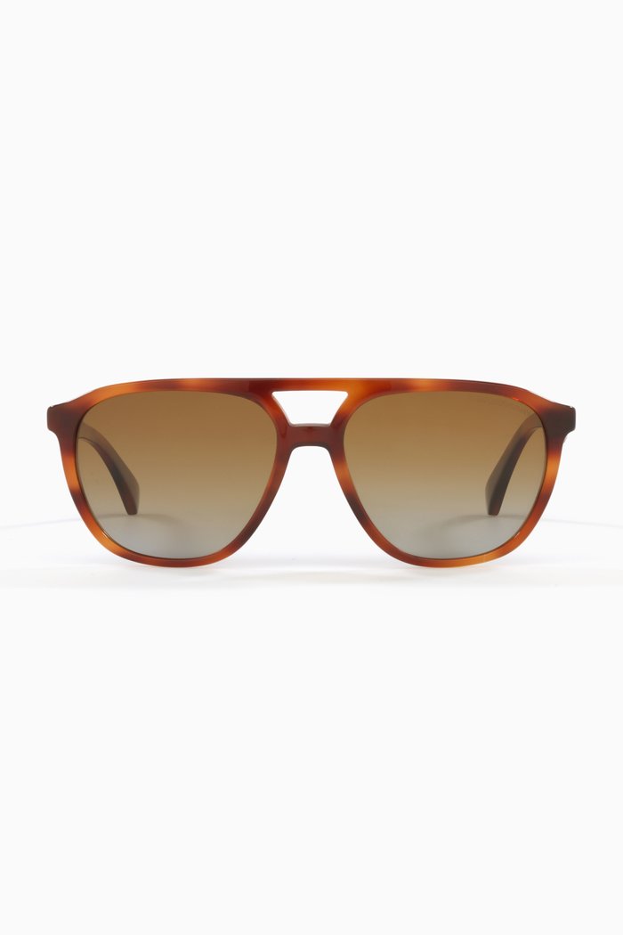 

D Frame Sunglasses in Acetate, Brown