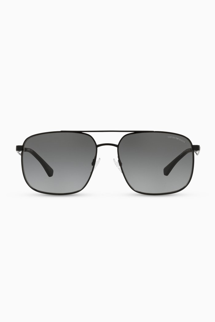 

Aviator Sunglasses in Steel, Black